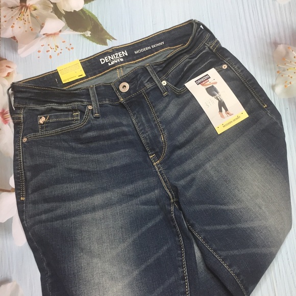 NWT Levi’s Denizen Modern Skinny Jeans 2 3 Short - Picture 9 of 13